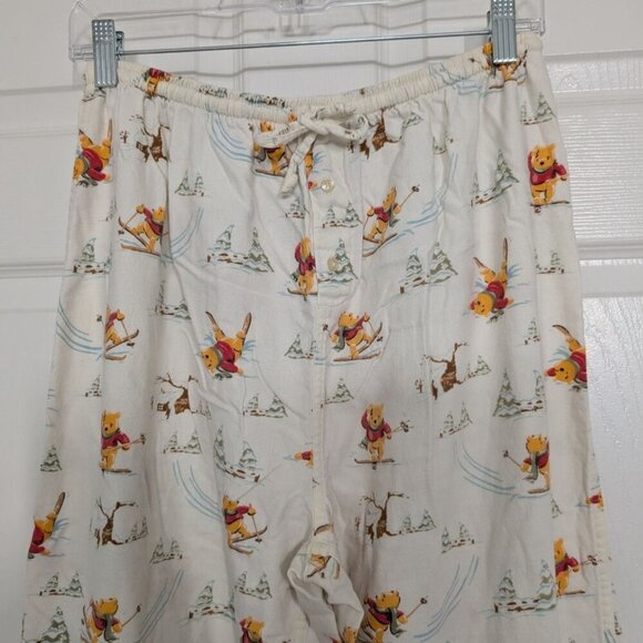 Vintage Disney Store Pajama Pants Womens Size Large Flannel Winnie the Pooh Ski - Picture 2 of 12